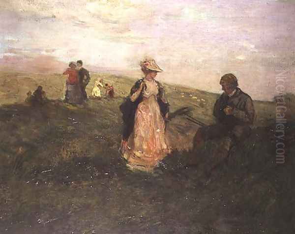 A Stroll in the Countryside Oil Painting by Charles Edward Conder