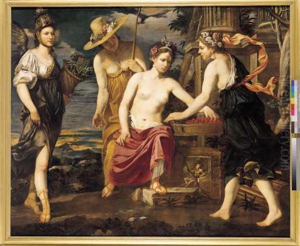 Allegoria Delle Stagioni Oil Painting by Giovanni Francesco Guerrieri