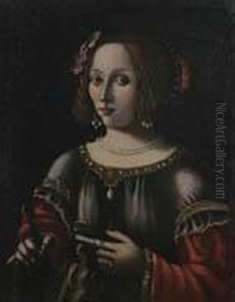 Santa Dorotea Oil Painting by Giovanni Francesco Guerrieri