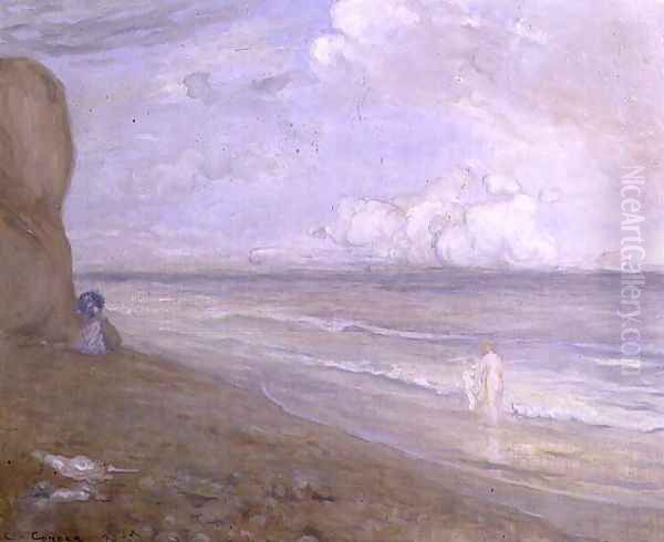 Cliffs, Dieppe Oil Painting by Charles Edward Conder