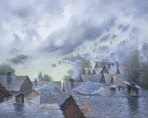 Les Toits En Lauze Oil Painting by Armand Guery