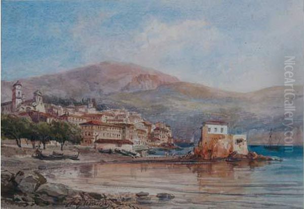 Villefranche Oil Painting by Jacques Guiaud