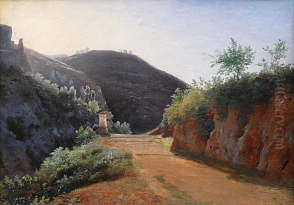 Subiaco, Campagne De Rome Oil Painting by Charles Louis Guigon