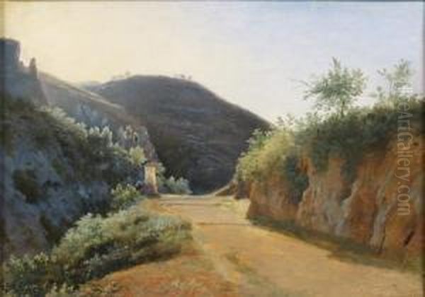 Chemin De Montagne Oil Painting by Charles Louis Guigon