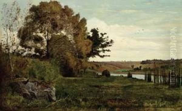 Une Matinee D'automne A Cernay Oil Painting by Paul-Camille Guigou