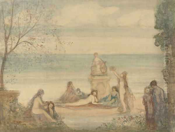 The bacchalanian offering Oil Painting by Charles Edward Conder