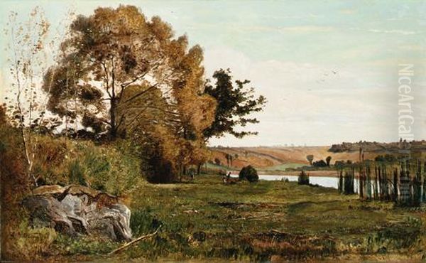 Une Matinee D'automne A Cernay Oil Painting by Paul-Camille Guigou