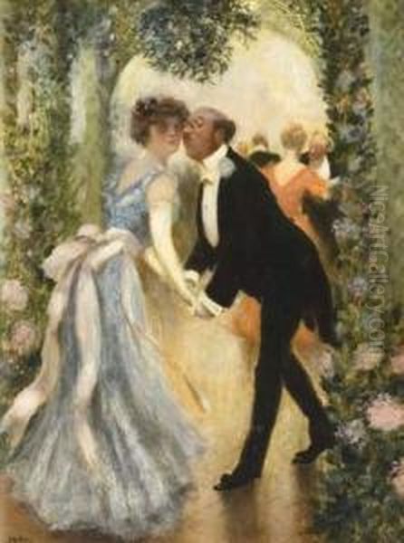 Au Bal Oil Painting by Albert Guillaume