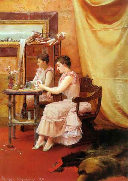 La Toilette Oil Painting by Georges Croegaert