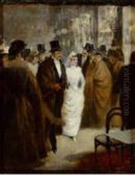 Le Mariage. Oil Painting by Albert Guillaume