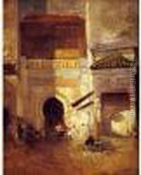 La Porte De Fes Oil Painting by Gustave Achille Guillaumet