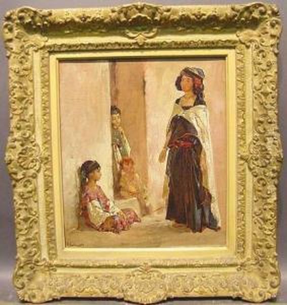 Etude De Femme De Biskra Oil Painting by Gustave Achille Guillaumet