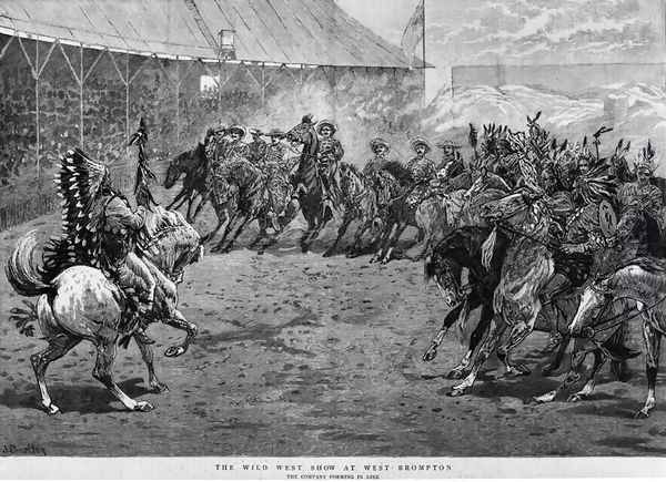 The Wild West Show at West Brompton, 1887 Oil Painting by John Charlton