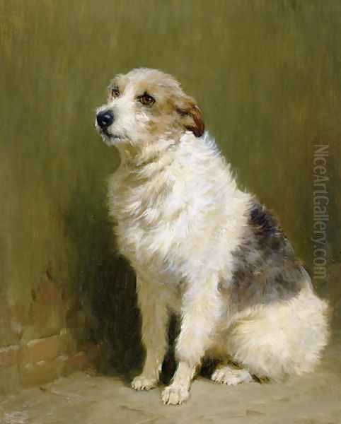 Portrait of Pilu, a Performing Dog, 1910 Oil Painting by John Charlton