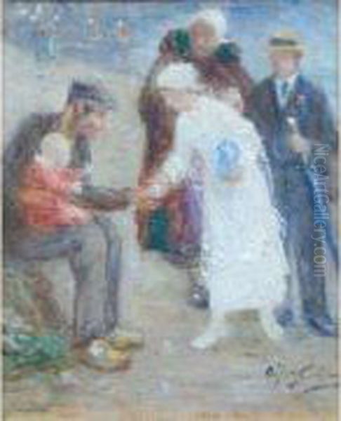 Communiante A Concarneau Oil Painting by Alfred Guillou