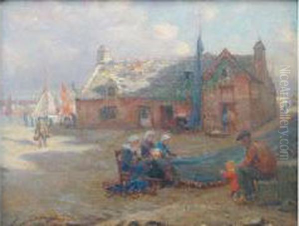 Concarneau Oil Painting by Alfred Guillou