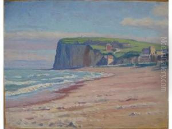 Plage De Normandie Oil Painting by Charles Victor Guilloux