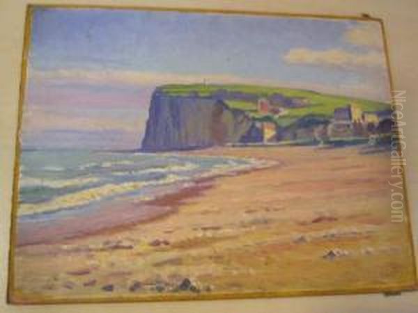 Falaise Bretonne Oil Painting by Charles Victor Guilloux