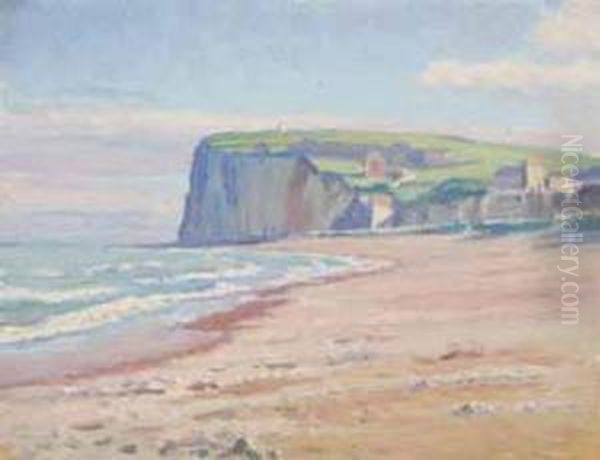 Falaise Bretonne Oil Painting by Charles Victor Guilloux