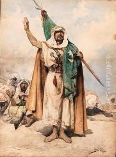 The Flag Of The Prophet Oil Painting by Anselmo de Guinea