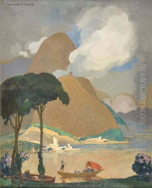 La Bahia De Rio De Janeiro Oil Painting by Lucien Victor Guirand De Scevola