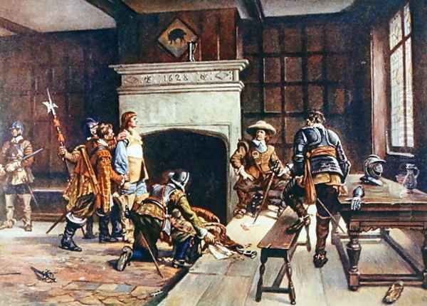 Oliver Cromwell (1599-1658) at the Blue Boar in Holborn, illustration from Lives of Great Men Told by Great Men Oil Painting by Ernest Crofts