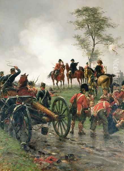 Wellington at Waterloo, 1886 Oil Painting by Ernest Crofts