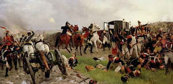 On the Evening of the Battle of Waterloo, 1879 Oil Painting by Ernest Crofts