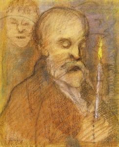 Verlaine Oil Painting by Lajos Gulacsy