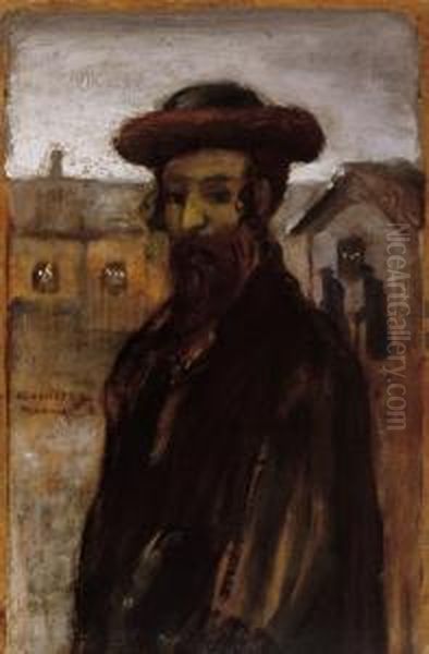 Young Rabbi by Lajos Gulacsy