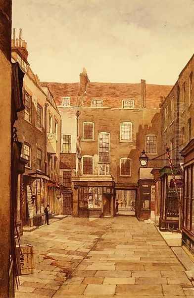 Leather Sellers' Buildings, London Wall Oil Painting by John Crowther