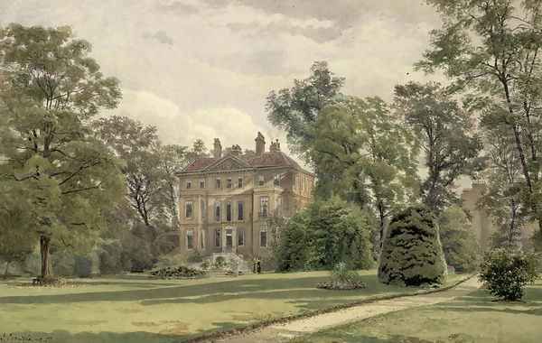 View of the Garden Front at Wandsworth Manor House, St. John's Hill, 1887 Oil Painting by John Crowther