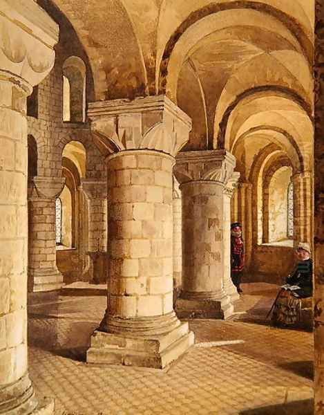 Interior View of St. John's Chapel, Tower of London, c.1810 Oil Painting by John Crowther