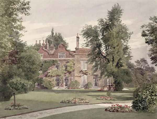 Side view of Raleigh House, Brixton Hill, Lambeth, 1887 Oil Painting by John Crowther