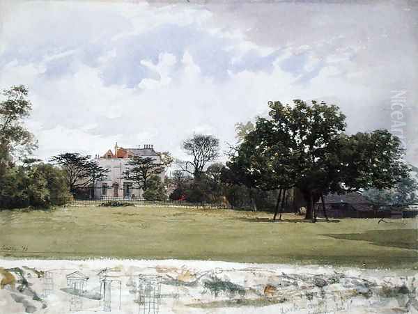 Side View of Turret House, Lambeth, 1880 Oil Painting by John Crowther