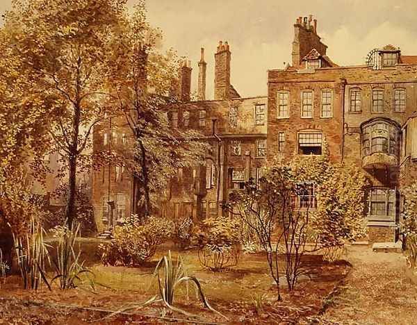 Lincoln's Inn: Old Kitchen Garden Oil Painting by John Crowther