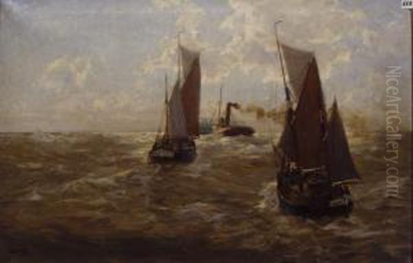 Aufhoher See Oil Painting by Erwin Carl Wilhelm Gunther