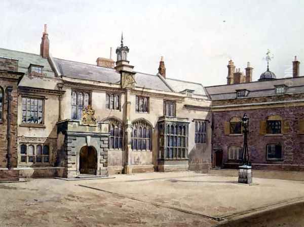 Charterhouse: The Sutton's Pensioner's Hall, May 1885 Oil Painting by John Crowther