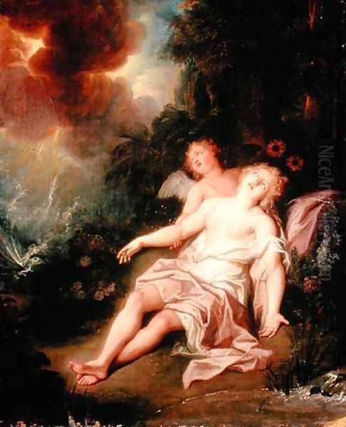 Clytie Turning into a Sunflower, c.1718-20 Oil Painting by Charles-Antoine Coypel