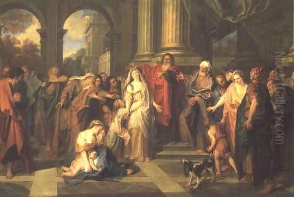 Susanna Accused of Adultery Oil Painting by Charles-Antoine Coypel