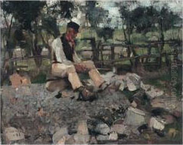 The Stonebreaker Oil Painting by James Guthrie