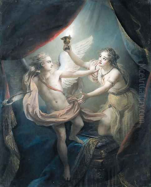 Cupid abandoning Psyche Oil Painting by Charles-Antoine Coypel