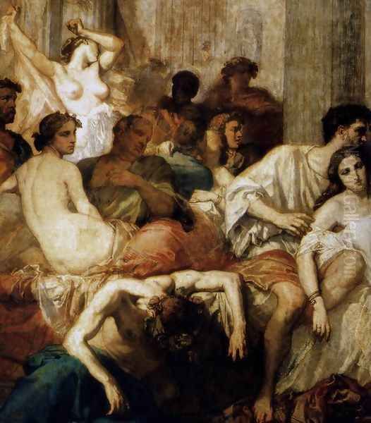 The Romans of the Decadence (detail 1) 1847 Oil Painting by Thomas Couture