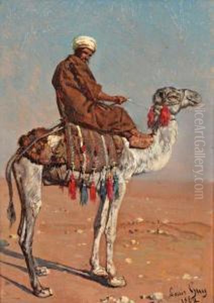 Chamelier Dans Le Desert Oil Painting by Jean-Baptiste-Louis Guy