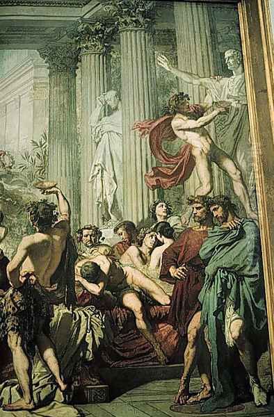 The Romans of the Decadence [detail] Oil Painting by Thomas Couture