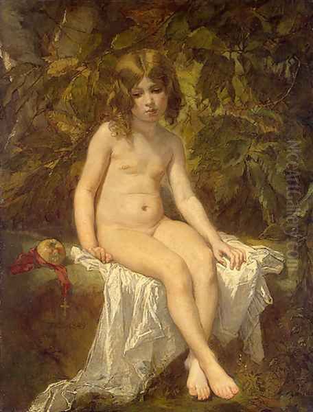 The Little Bather Oil Painting by Thomas Couture