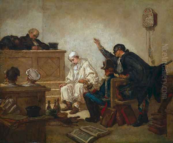 Pierrot in Criminal Court Oil Painting by Thomas Couture