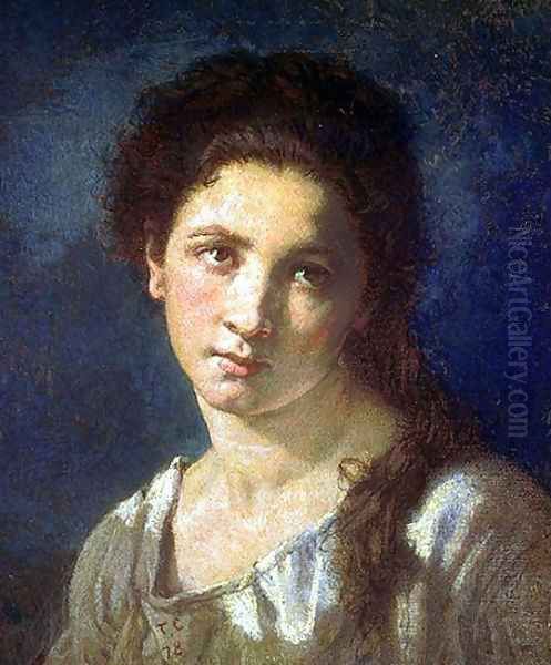 The Artist's Daughter Oil Painting by Thomas Couture