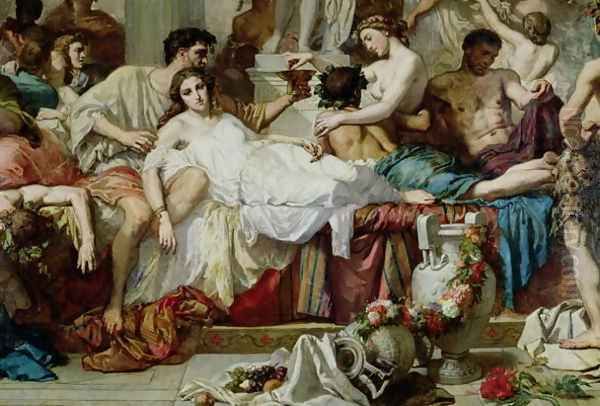 The Romans of the Decadence (detail 3) 1847 Oil Painting by Thomas Couture