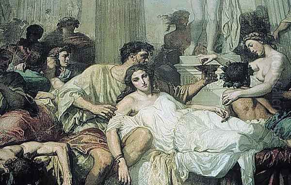 The Romans of the Decadence [detail] I Oil Painting by Thomas Couture